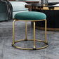Glam Velvet Chair Ottoman Cylinder Shape Metal Frame Mildew Resistant Ottoman Stool Green Gold 1 Piece Clearhalo 'furn' 'furn_ottomans_poufs' 'Furniture' 'Living Room Furniture' 'Ottomans & Poufs' 'ottomans_poufs' 5517059