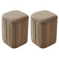 Fade Resistant Cube Ottoman Tufted Velvet Square Solid Color Modern Indoor Ottoman