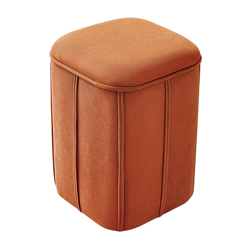 Fade Resistant Cube Ottoman Tufted Velvet Square Solid Color Modern Indoor Ottoman