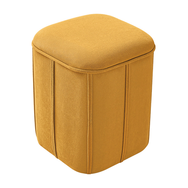 Fade Resistant Cube Ottoman Tufted Velvet Square Solid Color Modern Indoor Ottoman