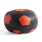 Modern Ottoman Football Pattern Faux Leather Indoor Round Pouf Chair Red-Black 1 Piece Clearhalo 'furn' 'furn_ottomans_poufs' 'Furniture' 'Living Room Furniture' 'Ottomans & Poufs' 'ottomans_poufs' 5517289