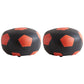 Modern Ottoman Football Pattern Faux Leather Indoor Round Pouf Chair Red-Black 2 Piece Set Clearhalo 'furn' 'furn_ottomans_poufs' 'Furniture' 'Living Room Furniture' 'Ottomans & Poufs' 'ottomans_poufs' 5517290
