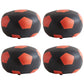 Modern Ottoman Football Pattern Faux Leather Indoor Round Pouf Chair Red-Black 4 Piece Set Clearhalo 'furn' 'furn_ottomans_poufs' 'Furniture' 'Living Room Furniture' 'Ottomans & Poufs' 'ottomans_poufs' 5517291