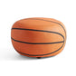 Modern Ottoman Football Pattern Faux Leather Indoor Round Pouf Chair Orange 1 Piece Clearhalo 'furn' 'furn_ottomans_poufs' 'Furniture' 'Living Room Furniture' 'Ottomans & Poufs' 'ottomans_poufs' 5517295