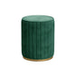 Glam Velvet Pouf Chair Tear Resistant Cylinder Shape Gold Base Ottoman Stool Blackish Green 1 Piece Clearhalo 'furn' 'furn_ottomans_poufs' 'Furniture' 'Living Room Furniture' 'Ottomans & Poufs' 'ottomans_poufs' 5517305