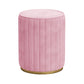 Glam Velvet Pouf Chair Tear Resistant Cylinder Shape Gold Base Ottoman Stool Clearhalo 'furn' 'furn_ottomans_poufs' 'Furniture' 'Living Room Furniture' 'Ottomans & Poufs' 'ottomans_poufs' 5517307
