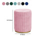 Glam Velvet Pouf Chair Tear Resistant Cylinder Shape Gold Base Ottoman Stool Clearhalo 'furn' 'furn_ottomans_poufs' 'Furniture' 'Living Room Furniture' 'Ottomans & Poufs' 'ottomans_poufs' 5517334
