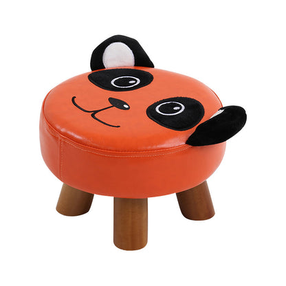 Modern Water Resistant Ottoman Specialty Shape Yellow Leather Standard 11"L x 11"W x 7"H Orange 1 Piece Clearhalo 'furn' 'furn_ottomans_poufs' 'Furniture' 'Living Room Furniture' 'Ottomans & Poufs' 'ottomans_poufs' 5517336