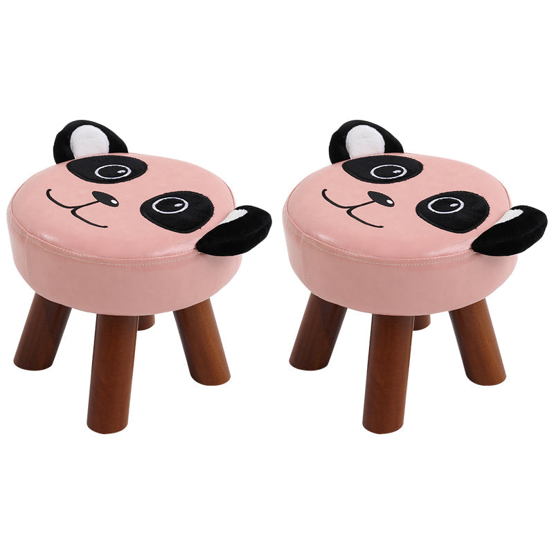 Modern Water Resistant Ottoman Specialty Shape Yellow Leather Standard 11"L x 11"W x 10"H Pink 2 Piece Set Clearhalo 'furn' 'furn_ottomans_poufs' 'Furniture' 'Living Room Furniture' 'Ottomans & Poufs' 'ottomans_poufs' 5517356