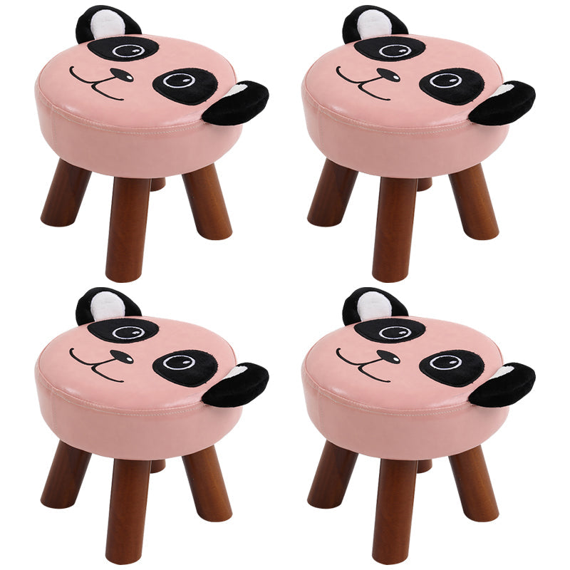 Modern Water Resistant Ottoman Specialty Shape Yellow Leather Standard 11"L x 11"W x 10"H Pink 4 Piece Set Clearhalo 'furn' 'furn_ottomans_poufs' 'Furniture' 'Living Room Furniture' 'Ottomans & Poufs' 'ottomans_poufs' 5517357