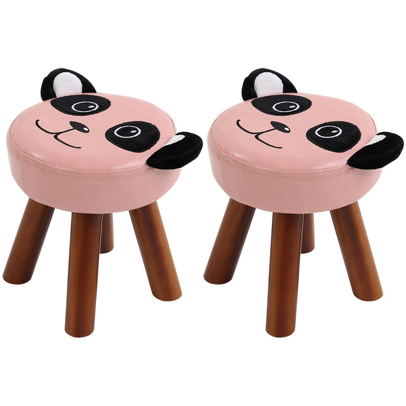 Modern Water Resistant Ottoman Specialty Shape Yellow Leather Standard 11"L x 11"W x 13"H Pink 2 Piece Set Clearhalo 'furn' 'furn_ottomans_poufs' 'Furniture' 'Living Room Furniture' 'Ottomans & Poufs' 'ottomans_poufs' 5517359