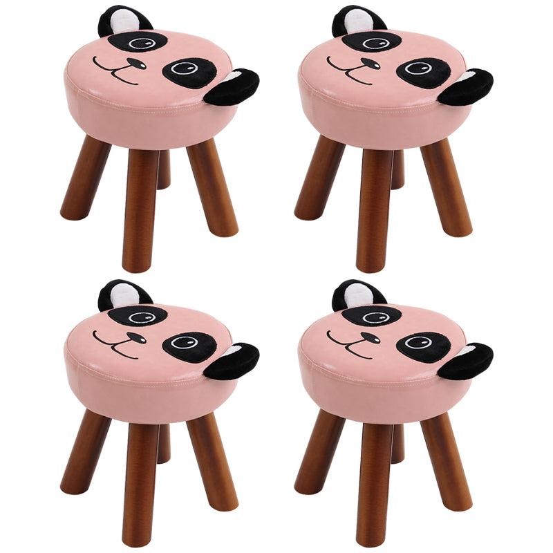 Modern Water Resistant Ottoman Specialty Shape Yellow Leather Standard 11"L x 11"W x 13"H Pink 4 Piece Set Clearhalo 'furn' 'furn_ottomans_poufs' 'Furniture' 'Living Room Furniture' 'Ottomans & Poufs' 'ottomans_poufs' 5517360