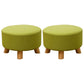 Contemporary Round Ottoman Footrest Plain Cotton Fade Resistant Sherpa Pouf Green 2 Piece Set Clearhalo 'furn' 'furn_ottomans_poufs' 'Furniture' 'Living Room Furniture' 'Ottomans & Poufs' 'ottomans_poufs' 5517410