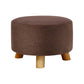 Contemporary Round Ottoman Footrest Plain Cotton Fade Resistant Sherpa Pouf Brown 1 Piece Clearhalo 'furn' 'furn_ottomans_poufs' 'Furniture' 'Living Room Furniture' 'Ottomans & Poufs' 'ottomans_poufs' 5517413