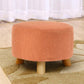 Contemporary Round Ottoman Footrest Plain Cotton Fade Resistant Sherpa Pouf Clearhalo 'furn' 'furn_ottomans_poufs' 'Furniture' 'Living Room Furniture' 'Ottomans & Poufs' 'ottomans_poufs' 5517415