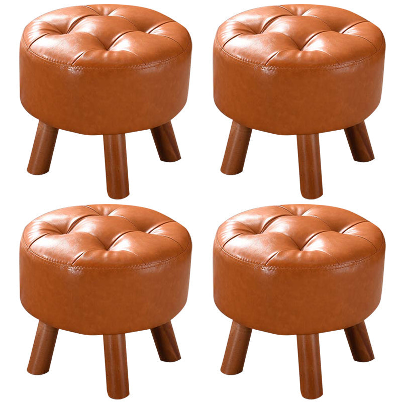 Moderno trapuntato ottomano resistente all'acqua resistente alla pelle vera pentole quadrate ottoman