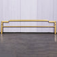 78.74" Wire-Grid Bed Frame, Glam Metal  Bed with Headboard and Footboard