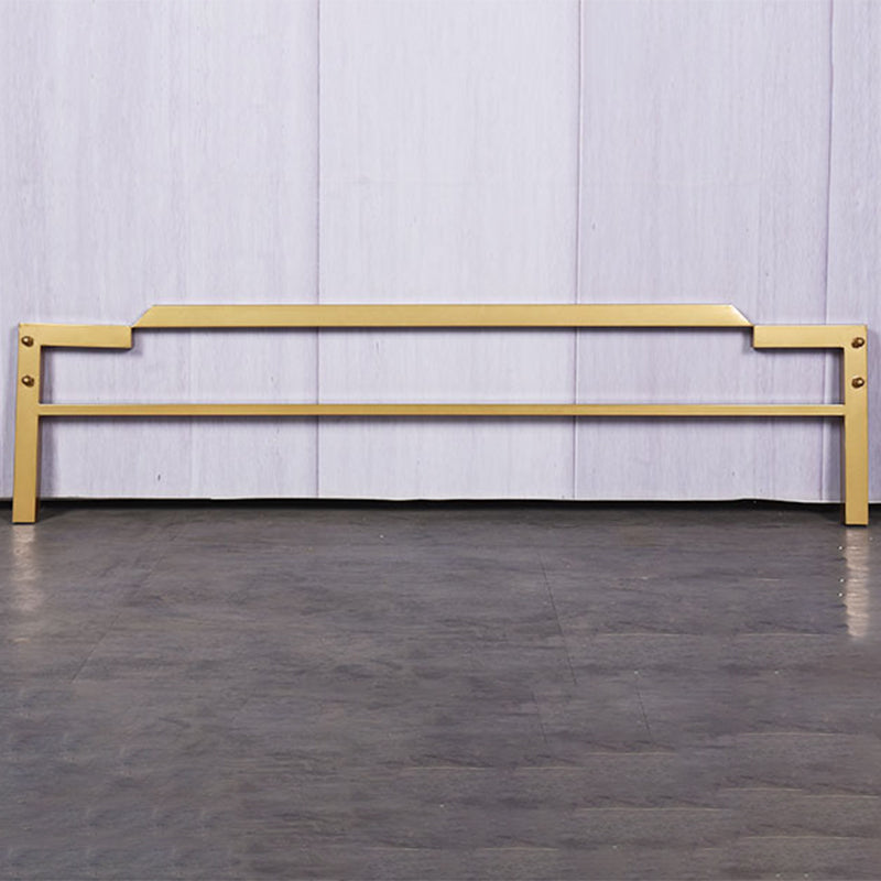 78.74" Wire-Grid Bed Frame, Glam Metal  Bed with Headboard and Footboard