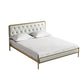 Tufted Upholstered Bed with Headboard Faux Leather Bed with Metal Legs Clearhalo 'Bedroom Furniture' 'Beds' 'furn' 'furn_beds' 'Furniture' 5517744