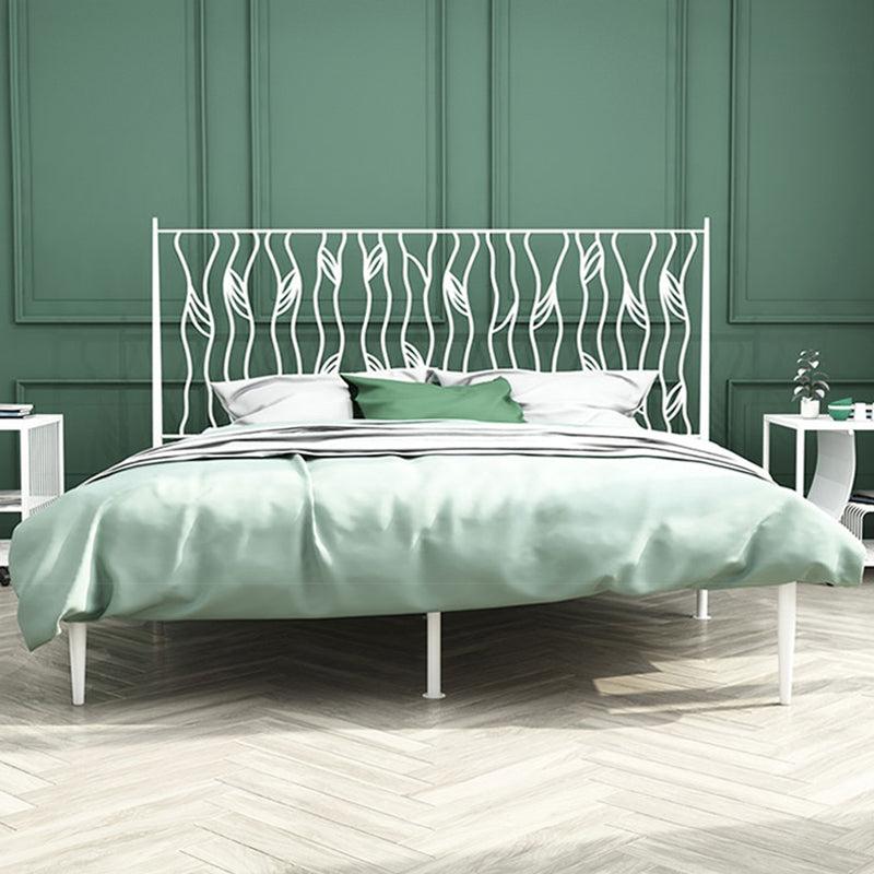 Marco de cama glamoroso metal marco rectangular cabecera de marco abierto cama estándar