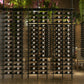 Industrial Floor Wine Bottle Rack Black Iron Bottle Holder for Bar