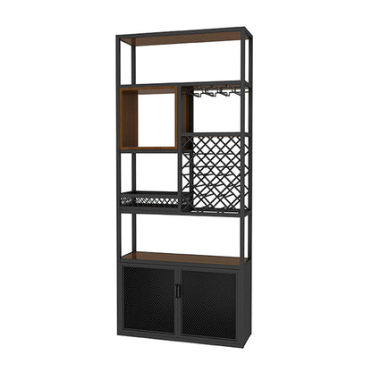 Metall freistehende Weinflasche und Glasregal Industrieweinregal mit Regal