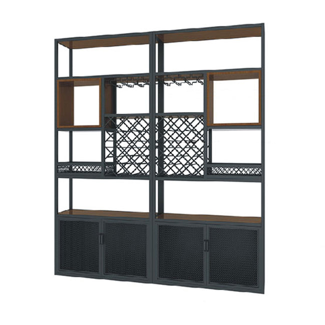 Metall freistehende Weinflasche und Glasregal Industrieweinregal mit Regal