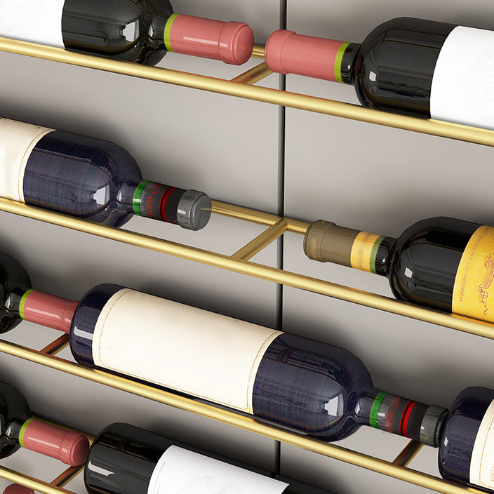 Bottiglia da vino a parete di ferro e portabancella di vetro moderno portamette rotonde