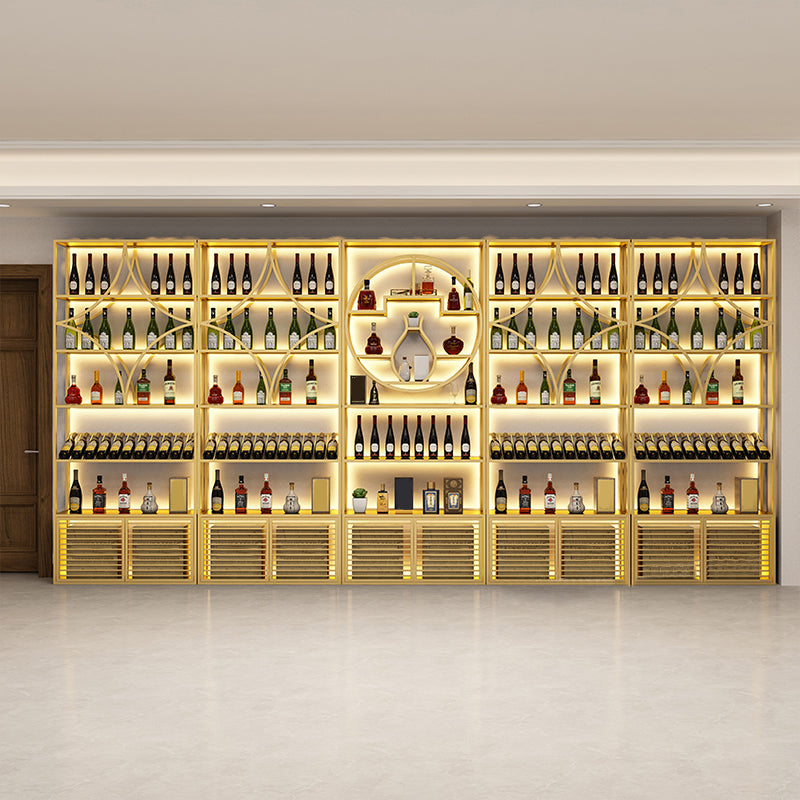 Glam Floor Wine Bottle Holder Metal Single Wine Rack in Gold/Black Clearhalo 'furn' 'furn_wine_racks' 'Furniture' 'Kitchen & Dining Furniture' 'Wine Racks' 'wine_racks' 5518297