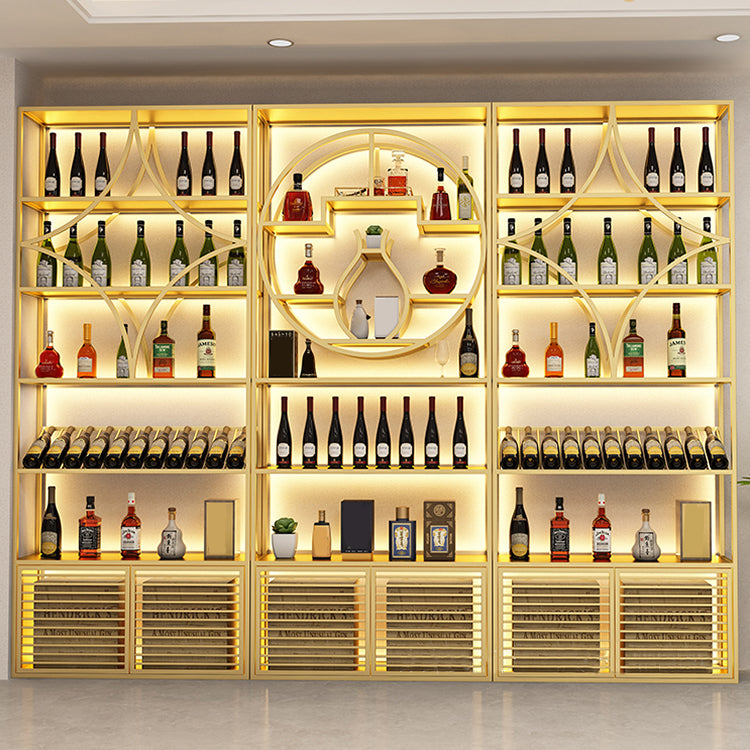 Glam Floor Wine Bottle Holder Metal Single Wine Rack in Gold/Black Clearhalo 'furn' 'furn_wine_racks' 'Furniture' 'Kitchen & Dining Furniture' 'Wine Racks' 'wine_racks' 5518308