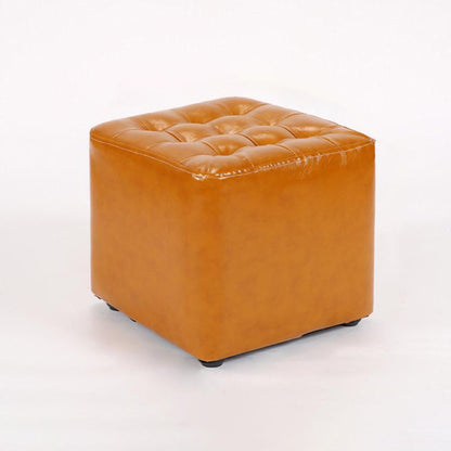 Cube Ottoman Square Solid Color Water Resistant Glam Ottoman