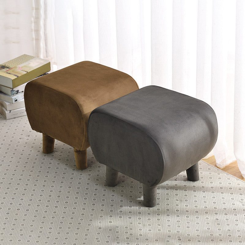 Modern Stain Resistant Standard Oval Dark Blue Velvet Indoor Pouf Clearhalo 'furn' 'furn_ottomans_poufs' 'Furniture' 'Living Room Furniture' 'Ottomans & Poufs' 'ottomans_poufs' 5518556