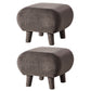 Modern Stain Resistant Standard Oval Dark Blue Velvet Indoor Pouf Dark Gray 2 Piece Set Clearhalo 'furn' 'furn_ottomans_poufs' 'Furniture' 'Living Room Furniture' 'Ottomans & Poufs' 'ottomans_poufs' 5518564