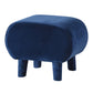 Modern Stain Resistant Standard Oval Dark Blue Velvet Indoor Pouf Clearhalo 'furn' 'furn_ottomans_poufs' 'Furniture' 'Living Room Furniture' 'Ottomans & Poufs' 'ottomans_poufs' 5518565