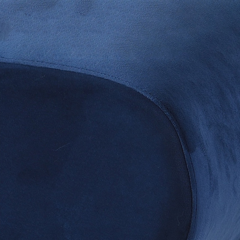 Modern Stain Resistant Standard Oval Dark Blue Velvet Indoor Pouf Clearhalo 'furn' 'furn_ottomans_poufs' 'Furniture' 'Living Room Furniture' 'Ottomans & Poufs' 'ottomans_poufs' 5518567
