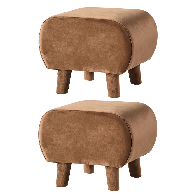 Modern Stain Resistant Standard Oval Dark Blue Velvet Indoor Pouf Camel 2 Piece Set Clearhalo 'furn' 'furn_ottomans_poufs' 'Furniture' 'Living Room Furniture' 'Ottomans & Poufs' 'ottomans_poufs' 5518570