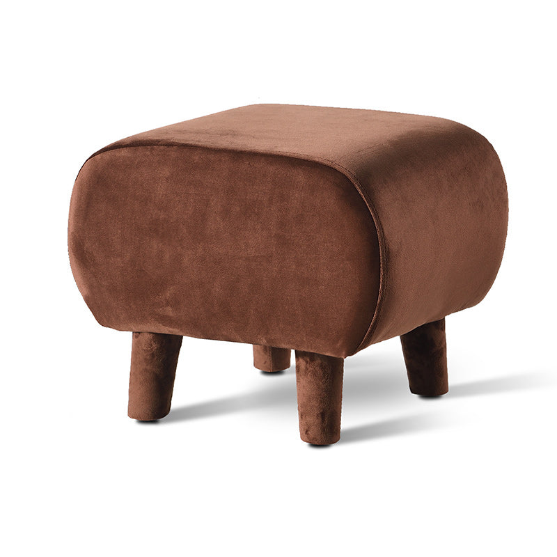 Modern Stain Resistant Standard Oval Dark Blue Velvet Indoor Pouf Brown 1 Piece Clearhalo 'furn' 'furn_ottomans_poufs' 'Furniture' 'Living Room Furniture' 'Ottomans & Poufs' 'ottomans_poufs' 5518575