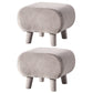Modern Stain Resistant Standard Oval Dark Blue Velvet Indoor Pouf Grey 2 Piece Set Clearhalo 'furn' 'furn_ottomans_poufs' 'Furniture' 'Living Room Furniture' 'Ottomans & Poufs' 'ottomans_poufs' 5518587