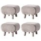 Modern Stain Resistant Standard Oval Dark Blue Velvet Indoor Pouf Grey 4 Piece Set Clearhalo 'furn' 'furn_ottomans_poufs' 'Furniture' 'Living Room Furniture' 'Ottomans & Poufs' 'ottomans_poufs' 5518588