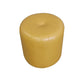 Classic Round Ottoman Pure Color Genuine Leather Water Resistant Ottoman Stool Yellow 1 Piece Clearhalo 'furn' 'furn_ottomans_poufs' 'Furniture' 'Living Room Furniture' 'Ottomans & Poufs' 'ottomans_poufs' 5518606