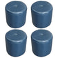 Classic Round Ottoman Pure Color Genuine Leather Water Resistant Ottoman Stool Blue 4 Piece Set Clearhalo 'furn' 'furn_ottomans_poufs' 'Furniture' 'Living Room Furniture' 'Ottomans & Poufs' 'ottomans_poufs' 5518617