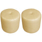 Classic Round Ottoman Pure Color Genuine Leather Water Resistant Ottoman Stool Beige 2 Piece Set Clearhalo 'furn' 'furn_ottomans_poufs' 'Furniture' 'Living Room Furniture' 'Ottomans & Poufs' 'ottomans_poufs' 5518619