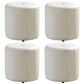 Classic Round Ottoman Pure Color Genuine Leather Water Resistant Ottoman Stool Off-White 4 Piece Set Clearhalo 'furn' 'furn_ottomans_poufs' 'Furniture' 'Living Room Furniture' 'Ottomans & Poufs' 'ottomans_poufs' 5518623