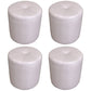 Classic Round Ottoman Pure Color Genuine Leather Water Resistant Ottoman Stool Light Pink 4 Piece Set Clearhalo 'furn' 'furn_ottomans_poufs' 'Furniture' 'Living Room Furniture' 'Ottomans & Poufs' 'ottomans_poufs' 5518626