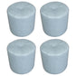 Classic Round Ottoman Pure Color Genuine Leather Water Resistant Ottoman Stool Light Blue 4 Piece Set Clearhalo 'furn' 'furn_ottomans_poufs' 'Furniture' 'Living Room Furniture' 'Ottomans & Poufs' 'ottomans_poufs' 5518629