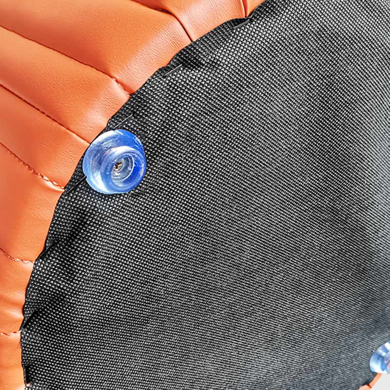 Modern Cylinder Shape Sherpa Pouf Plain PU Leather Tear Resistant Chair Ottoman Clearhalo 'furn' 'furn_ottomans_poufs' 'Furniture' 'Living Room Furniture' 'Ottomans & Poufs' 'ottomans_poufs' 5518717