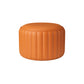 Modern Cylinder Shape Sherpa Pouf Plain PU Leather Tear Resistant Chair Ottoman Orange 1 Piece Clearhalo 'furn' 'furn_ottomans_poufs' 'Furniture' 'Living Room Furniture' 'Ottomans & Poufs' 'ottomans_poufs' 5518730