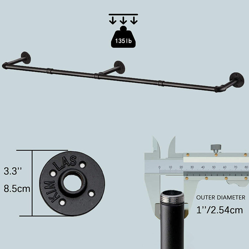 Metal Style Industrial Coat Rack Reger de revestimiento de pared de pared