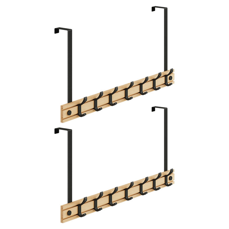 Contemporary Entryway Kit Wood Prong Hooks Included Wall Mounted Hall Stand