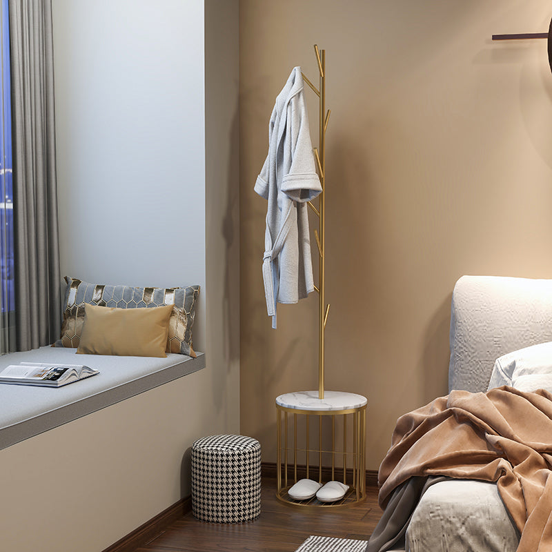 Gorgeous Free Standing Coat Rack Coat Hooks Metal Coat Rack with Storage Clearhalo 'Entry & Mudroom Furniture' 'furn' 'furn_hall_tree_coat_racks' 'Furniture' 'Hall Trees & Coat Racks' 'hall_tree_coat_racks' 5522461